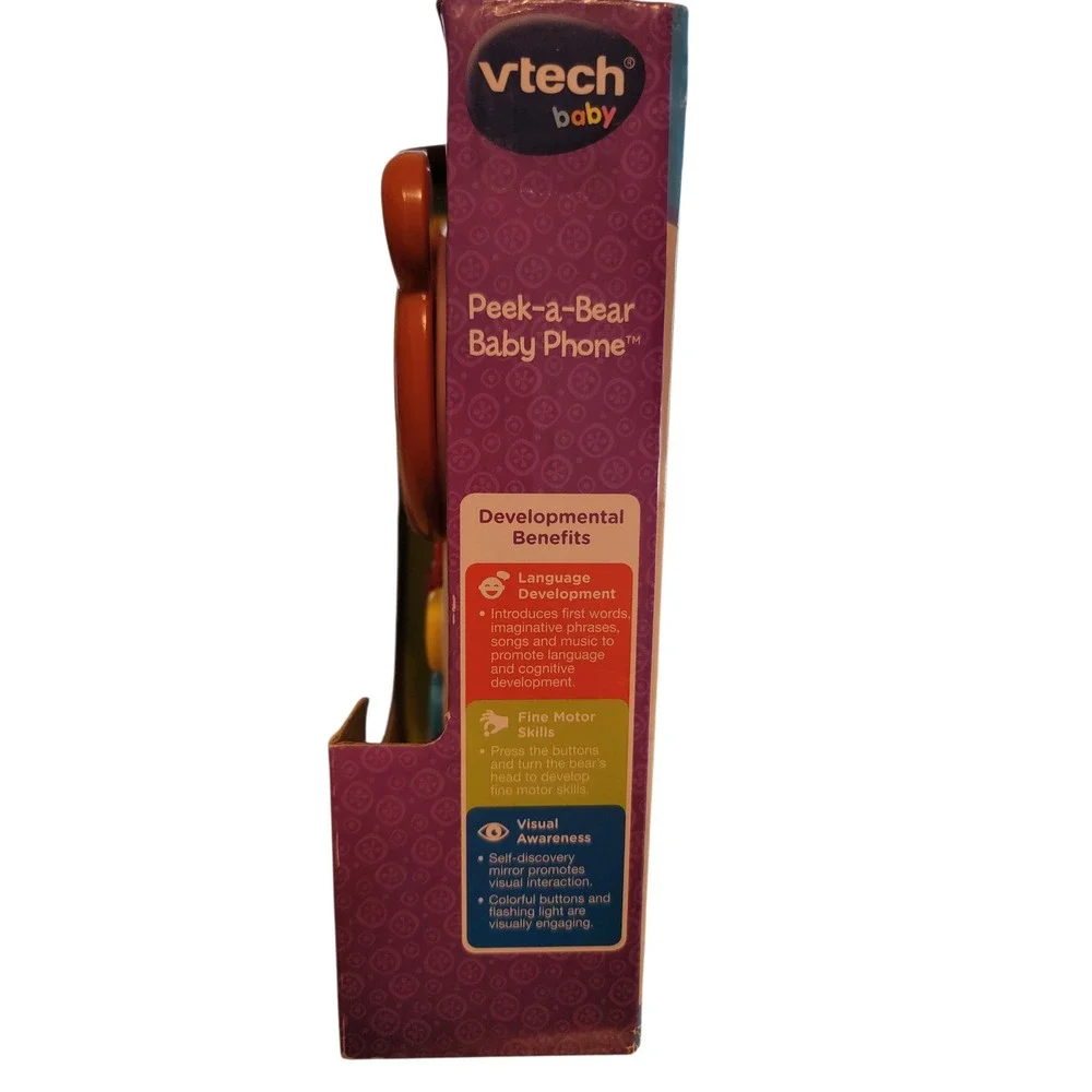 VTech Baby Peek-a-Bear Phone Developmental Learning‎ Toy for Toddlers